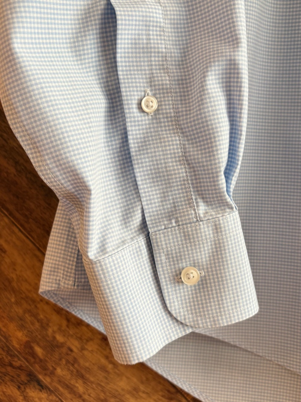 Jos. A. Bank Traveler Men's Dress Shirt with Chest Pocket in Grey and White - Picture 4 of 10